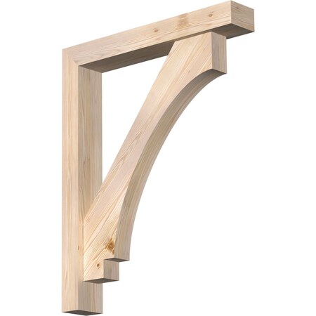 Ekena Millwork Imperial Block Smooth Bracket w/ Offset Brace, Douglas Fir, 5 1/2"W x 34"D x 42"H BKT0604X34X42IMP05SDF